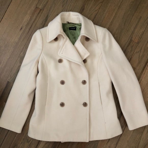 J. Crew Jackets & Blazers - J.Crew Cream Peacoat
